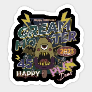 Ice Cream Monster Sticker